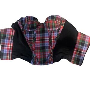 Vivienne Westwood Black and Blue plaid corset